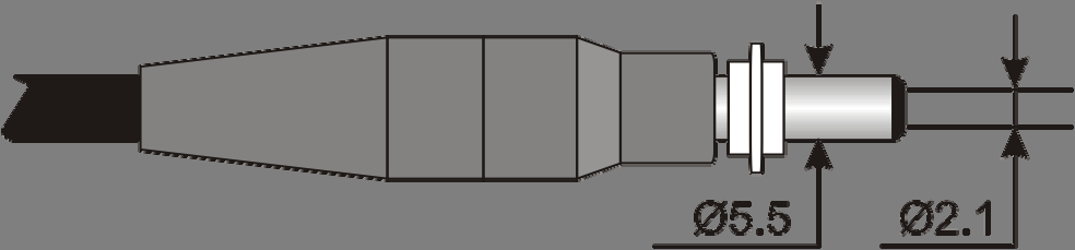 Il connettore dell alimentatore esterno ha diametro esterno 5.5mm e diametro interno 2.1mm. Attenzione: l alimentatore non può essere utilizzato come caricabatterie.