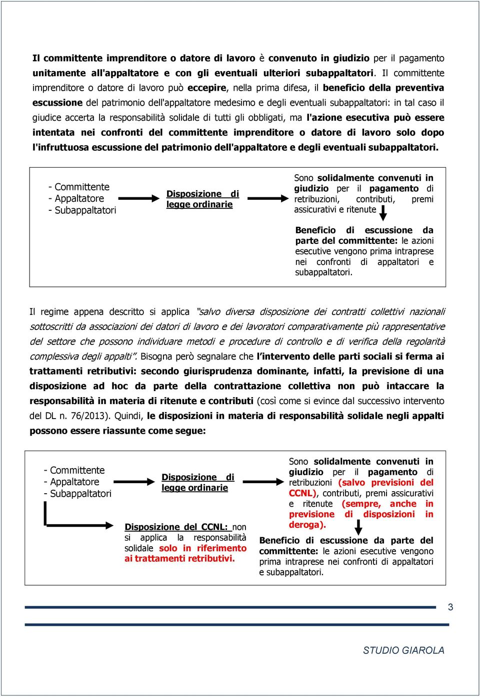 tal caso il giudice accerta la responsabilità solidale di tutti gli obbligati, ma l'azione esecutiva può essere intentata nei confronti del committente imprenditore o datore di lavoro solo dopo