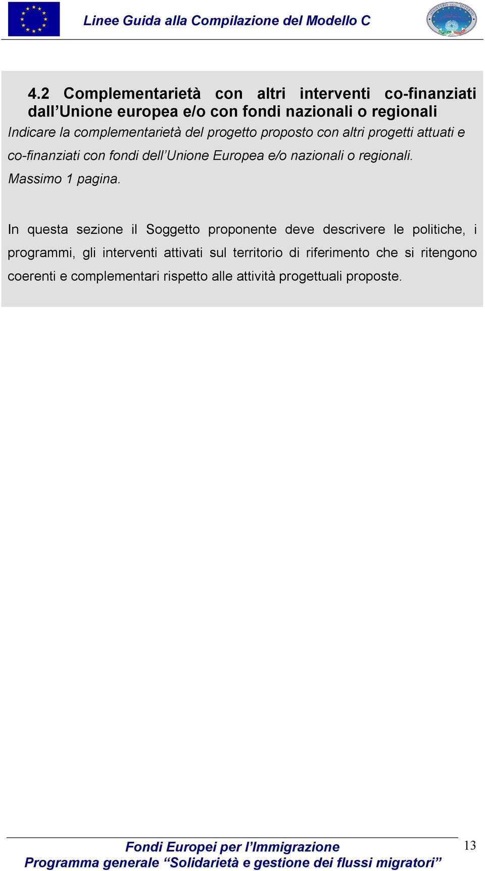 o regionali. Massimo 1 pagina.