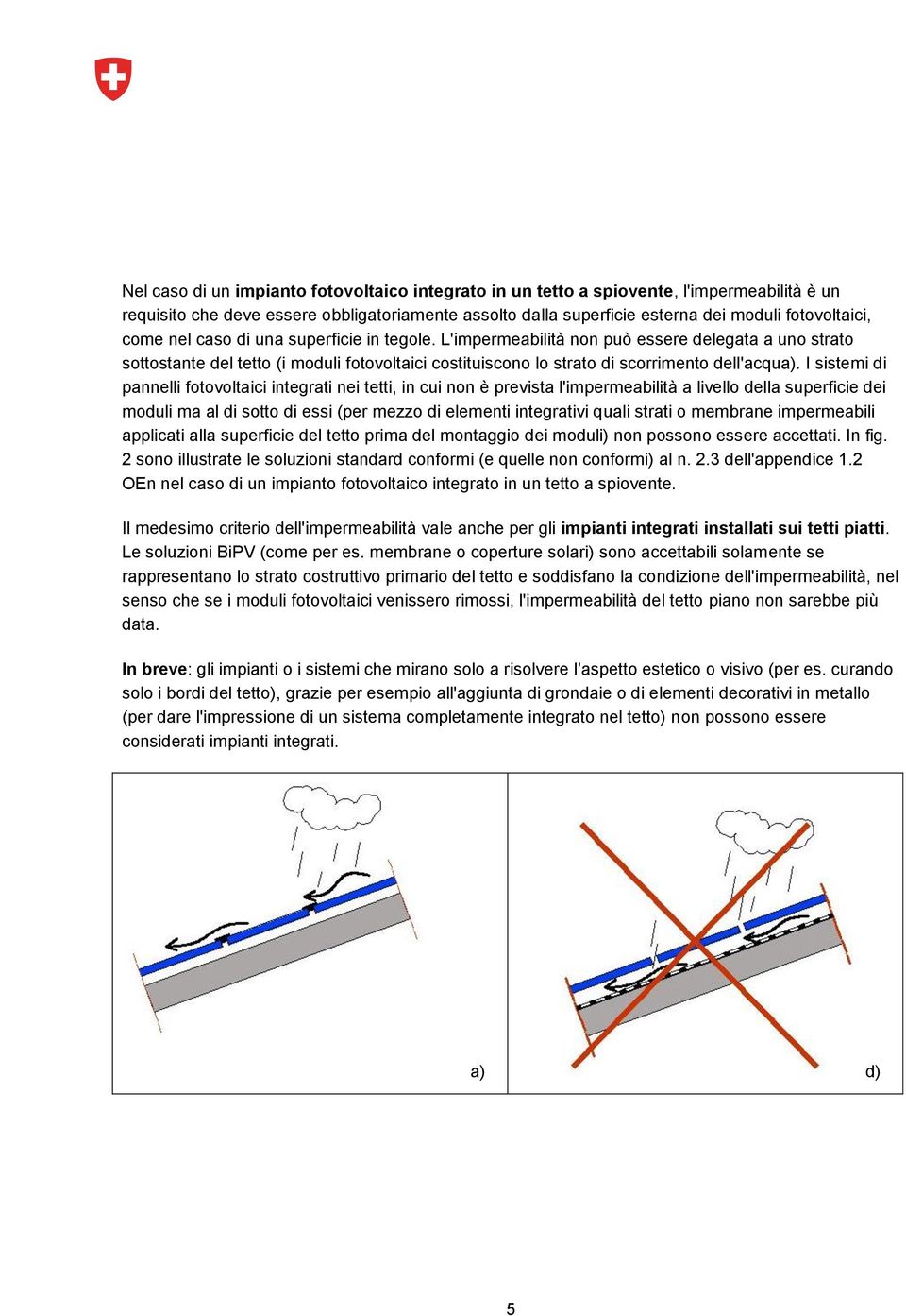 I sistemi di pannelli fotovoltaici integrati nei tetti, in cui non è prevista l'impermeabilità a livello della superficie dei moduli ma al di sotto di essi (per mezzo di elementi integrativi quali