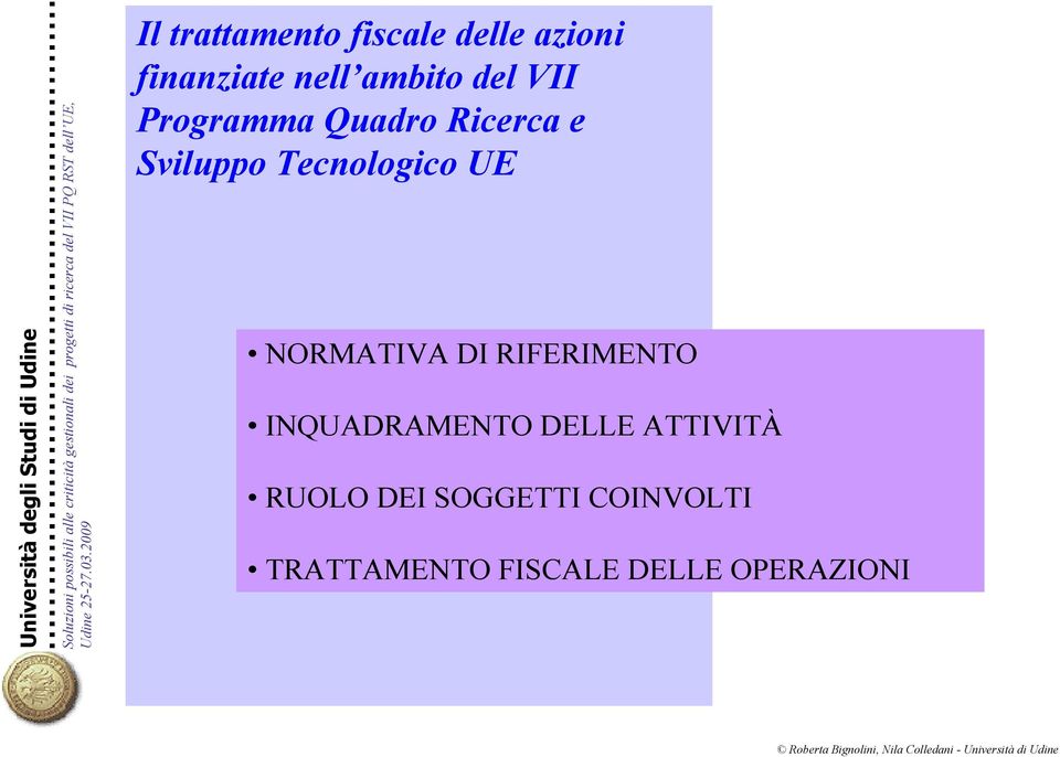 NORMATIVA DI RIFERIMENTO INQUADRAMENTO DELLE ATTIVITÀ