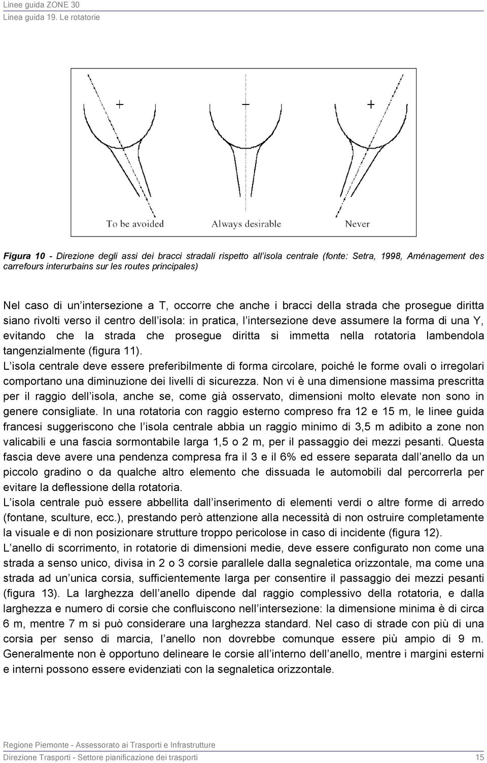 prosegue diritta si immetta nella rotatoria lambendola tangenzialmente (figura 11).