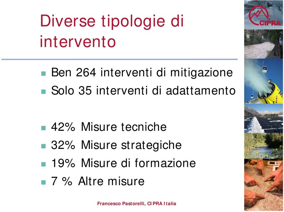 di adattamento 42% Misure tecniche 32% Misure