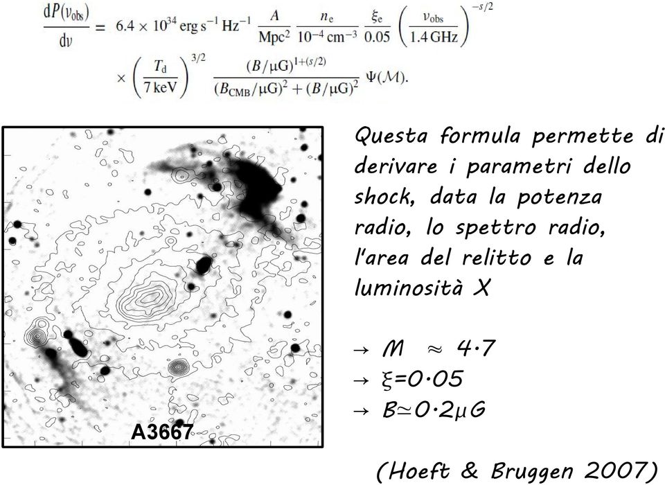 lo spettro radio, l'area del relitto e la