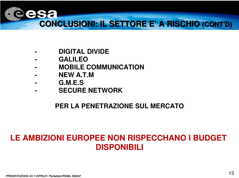 M.E.S - SECURE NETWORK PER LA PENETRAZIONE SUL MERCATO