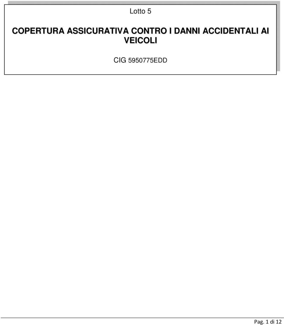 DANNI ACCIDENTALI AI