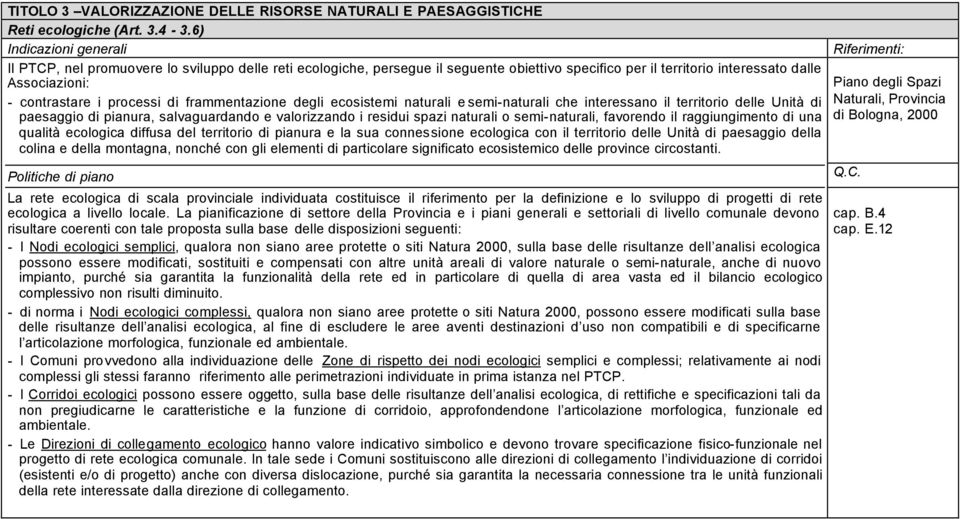 di frammentazione degli ecosistemi naturali e semi-naturali che interessano il territorio delle Unità di paesaggio di pianura, salvaguardando e valorizzando i residui spazi naturali o semi-naturali,