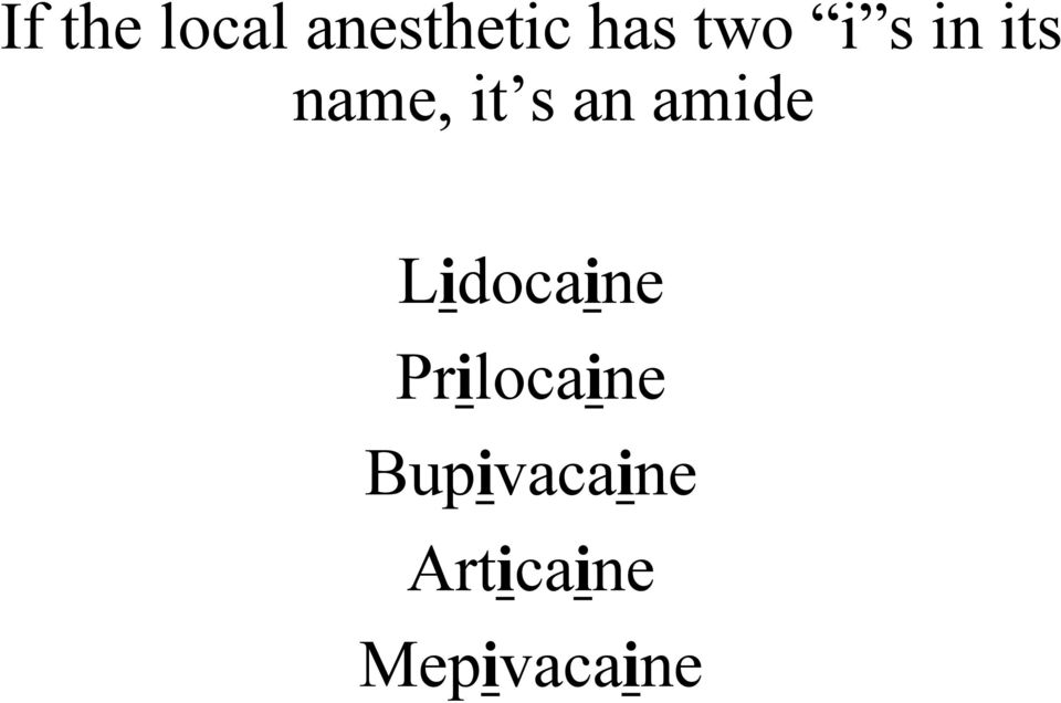 amide Lidocaine Prilocaine