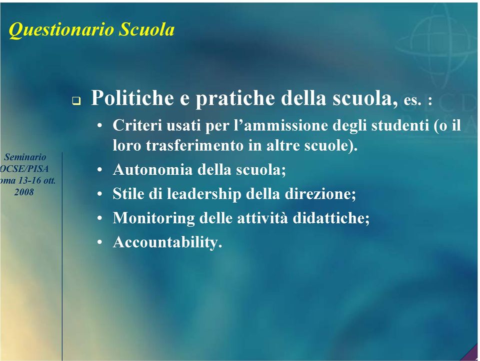 trasferimento in altre scuole).