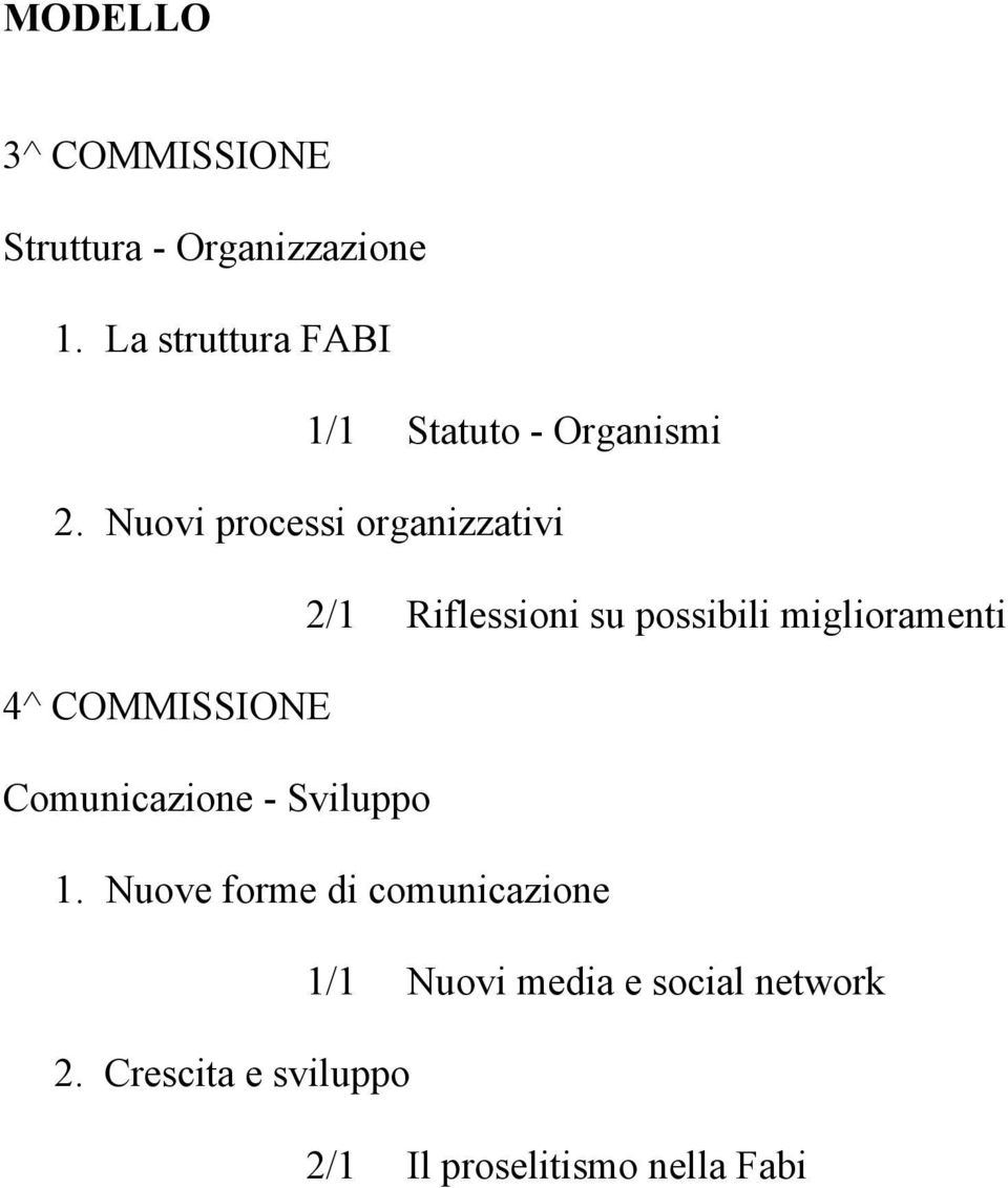 Nuovi processi organizzativi 2/1 Riflessioni su possibili miglioramenti 4^