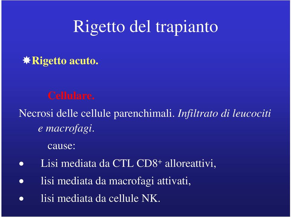 Infiltrato di leucociti e macrofagi.