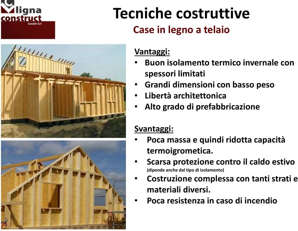 Poca massa e quindi ridotta capacità termoigrometica.