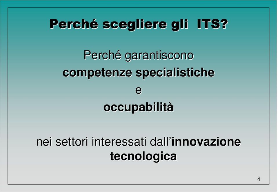 specialistiche e occupabilità nei