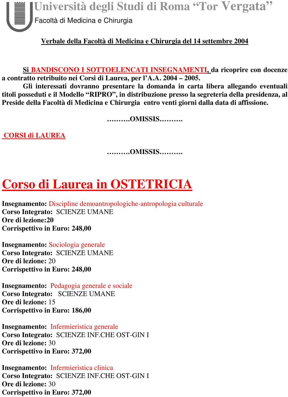 Gli interessati dovranno presentare la domanda in carta libera allegando eventuali titoli posseduti e il Modello RIPRO, in distribuzione presso la segreteria della presidenza, al Preside della