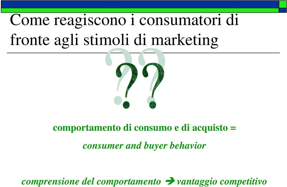 e di acquisto = consumer and buyer behavior