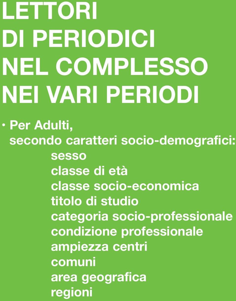 socio-economica titolo di studio categoria socio-professionale