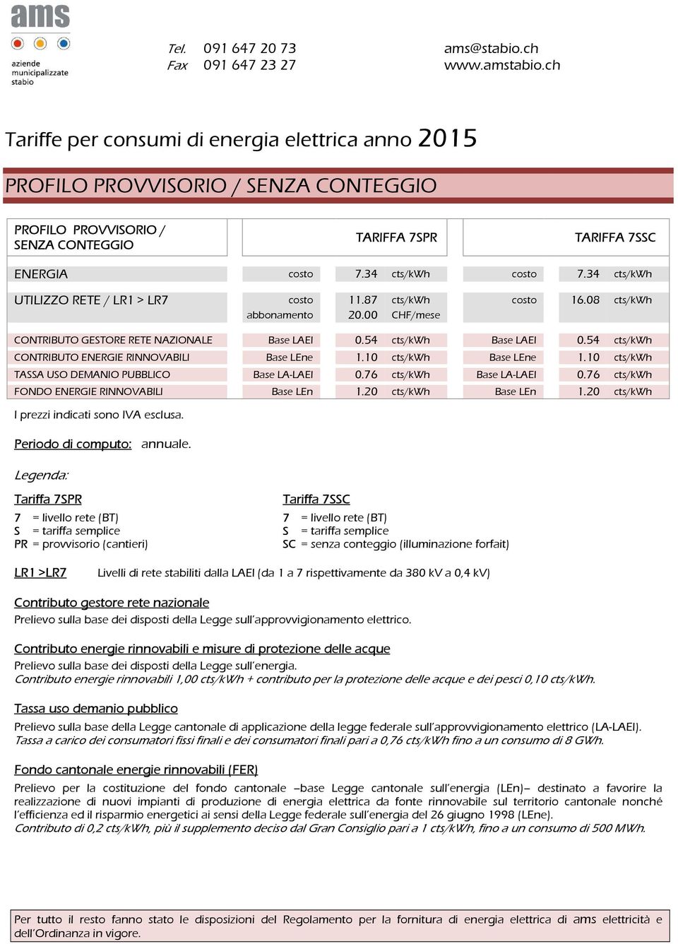 34 cts/kwh UTILIZZO RETE / LR1 > LR7 costo 11.87 cts/kwh costo 16.08 cts/kwh abbonamento 20.