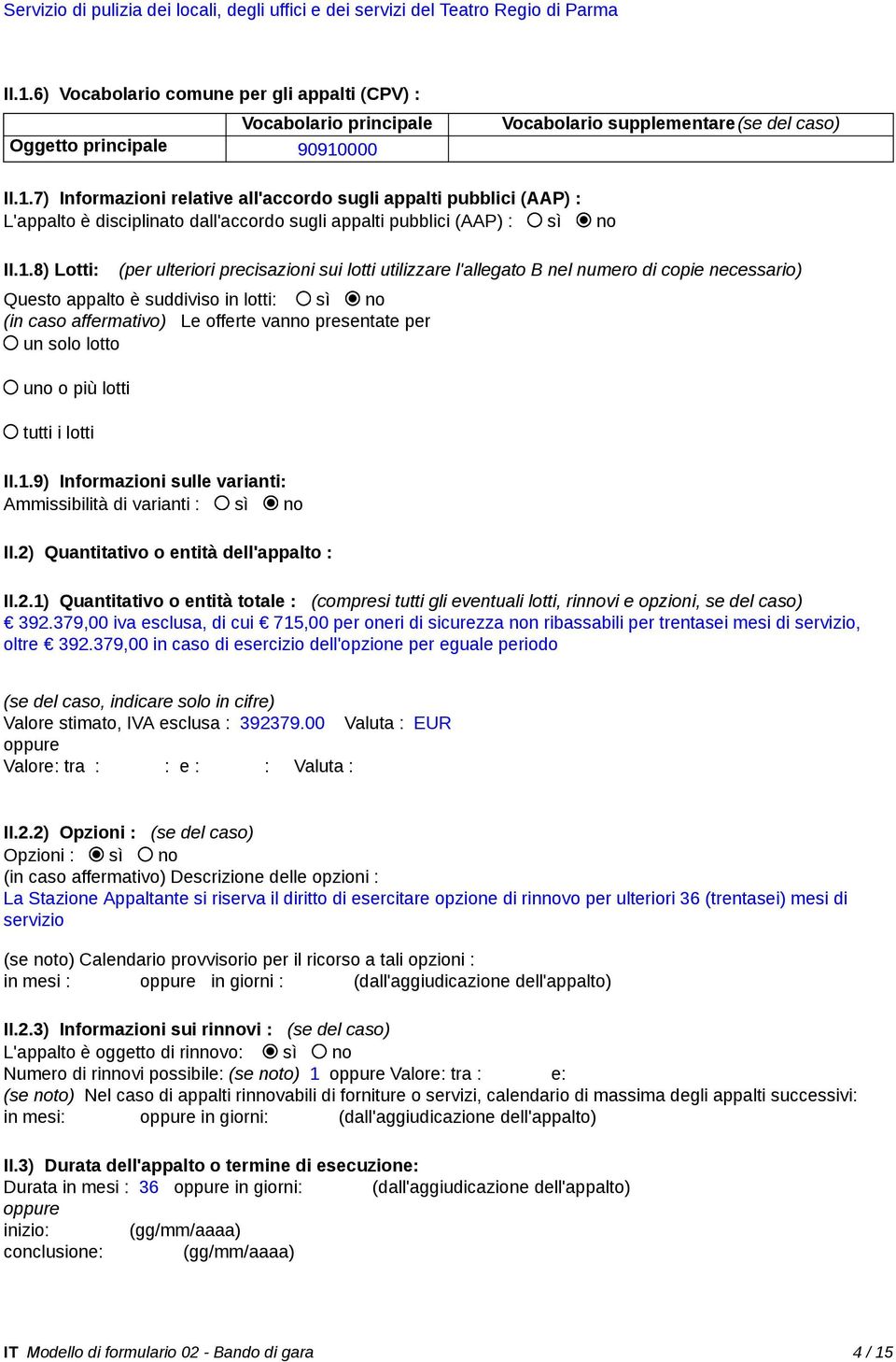 000 Vocabolario supplementare(se del caso) II.1.