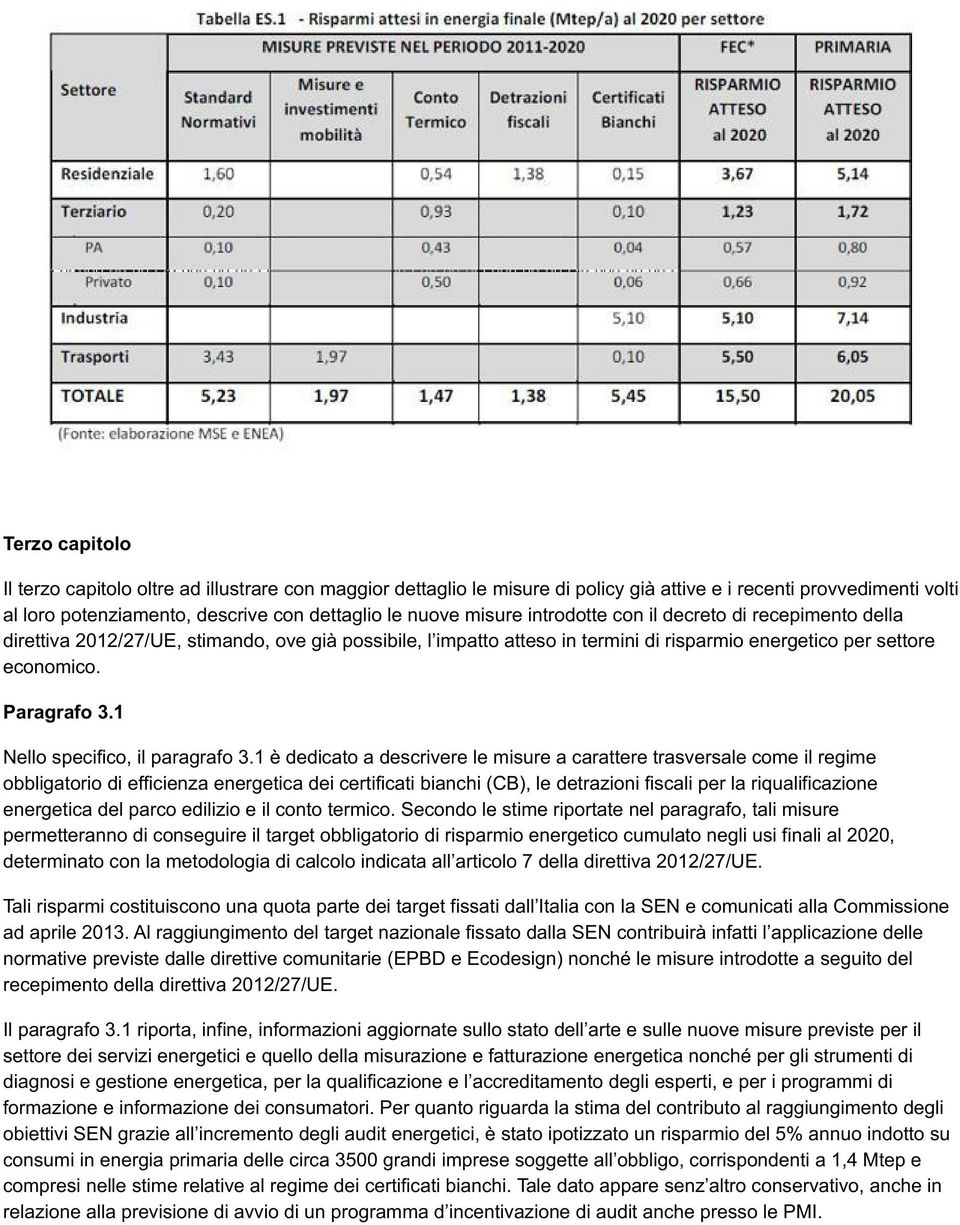 1 Nello specifico, il paragrafo 3.