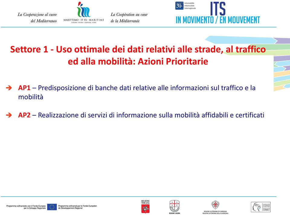 dati relative alle informazioni sul traffico e la mobilità AP2