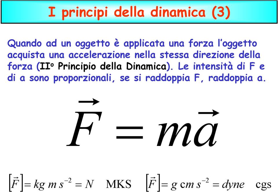 Principio r della Dinamica).