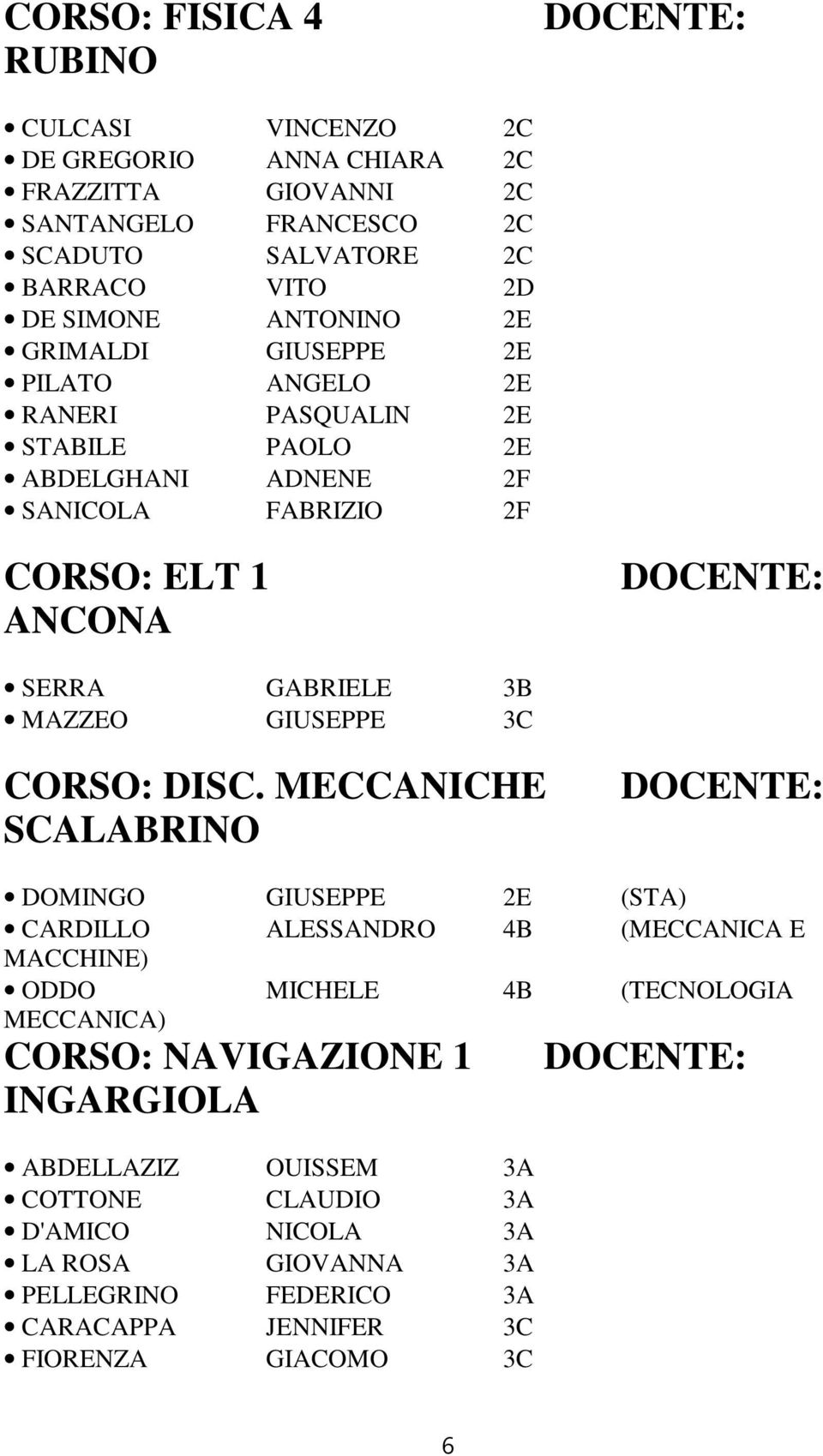 GIUSEPPE 3C CORSO: DISC.