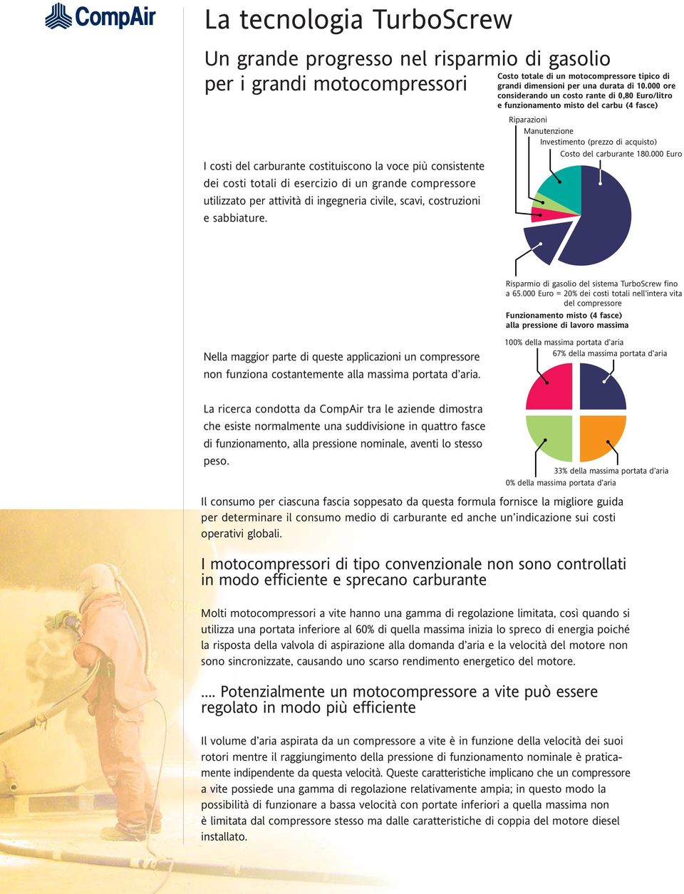 000 ore considerando un costo rante di 0,80 Euro/litro e funzionamento misto del carbu (4 fasce) Riparazioni Manutenzione Investimento (prezzo di acquisto) Costo del carburante 180.