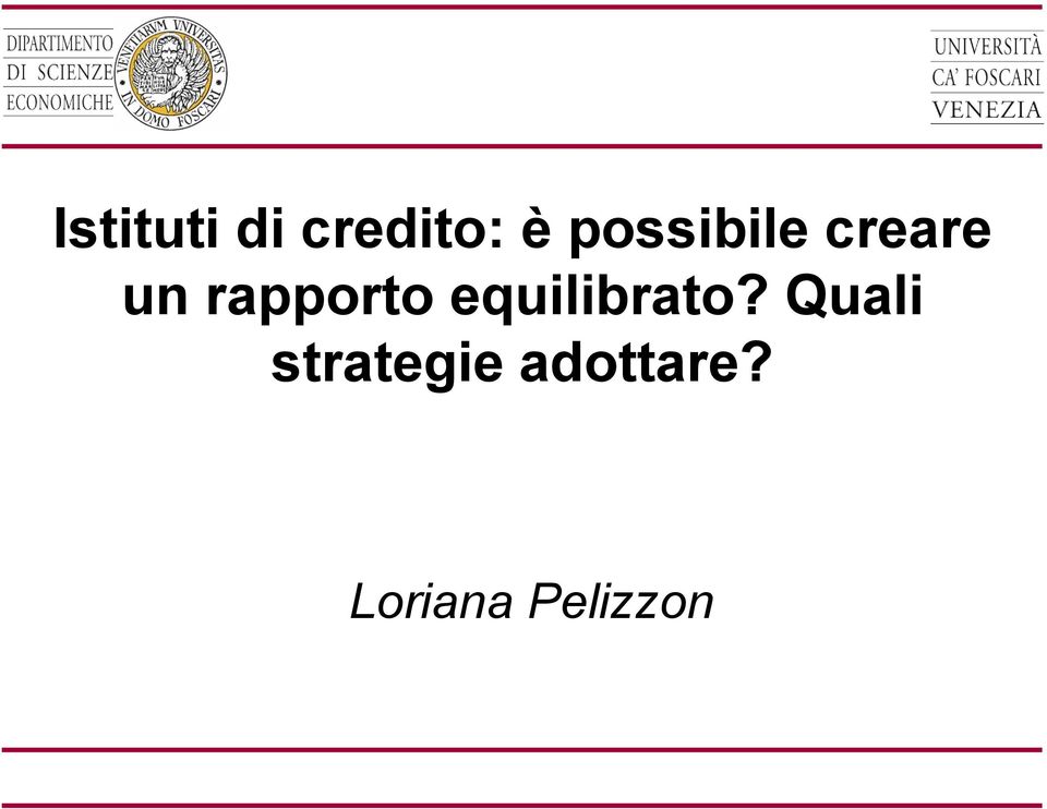 rapporto equilibrato?