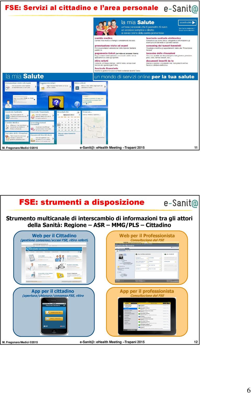 (gestione consenso/accesi FSE, ritiro referti, auto-contribuzione) Web per il Professionista Consultazione del