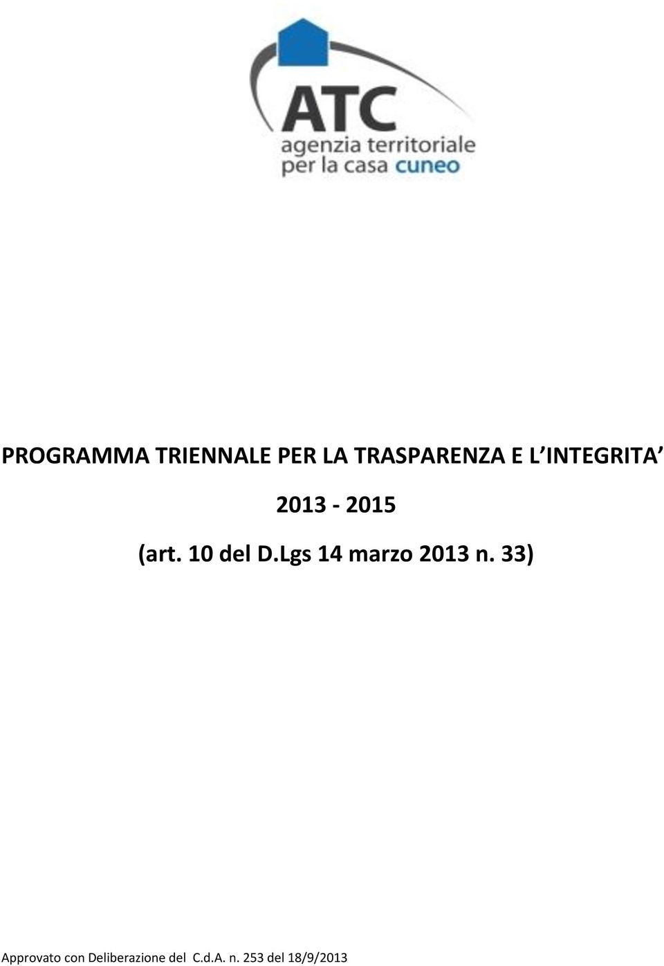INTEGRITA 2013-2015 (art.