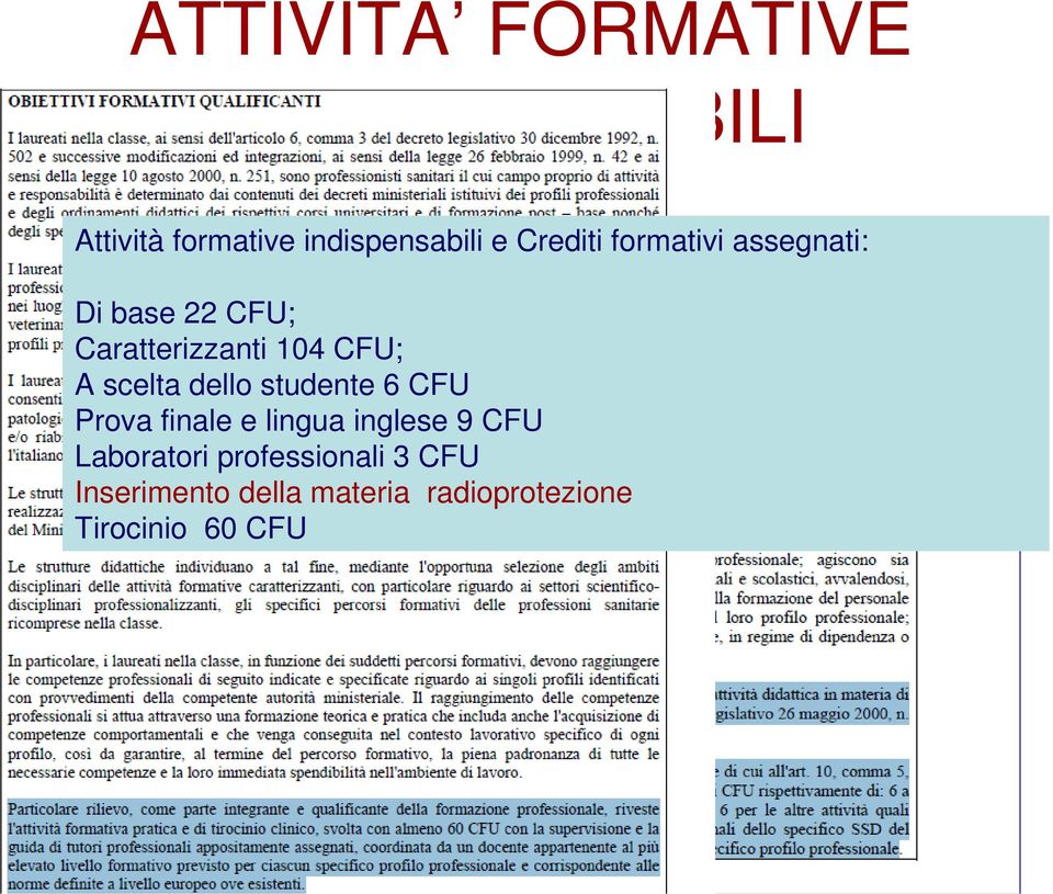 scelta dello studente 6 CFU Prova finale e lingua inglese 9 CFU