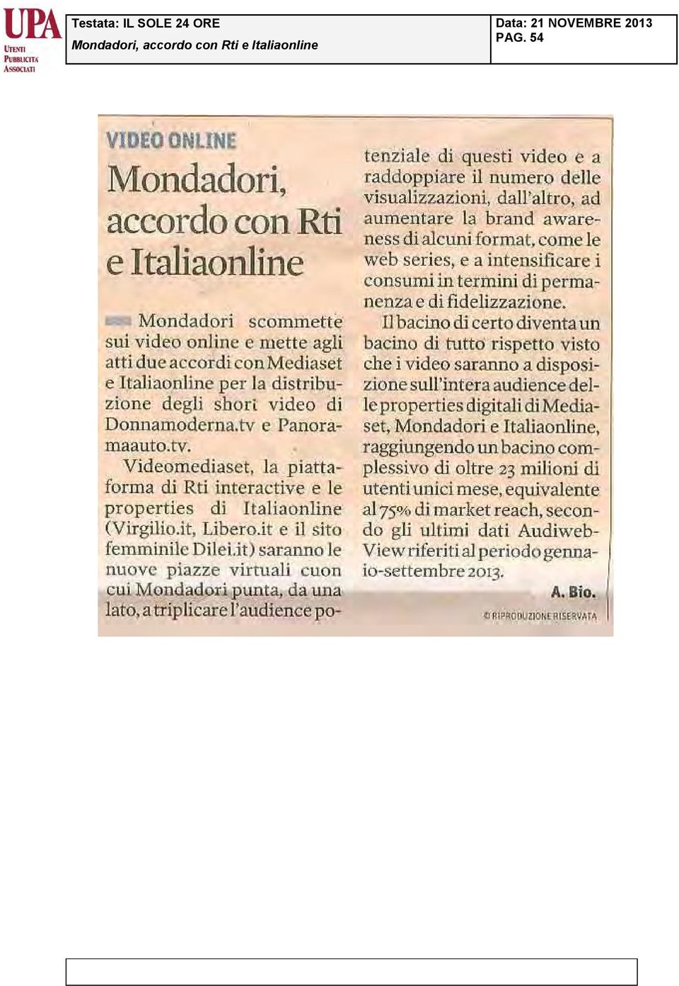 accordo con Rti e