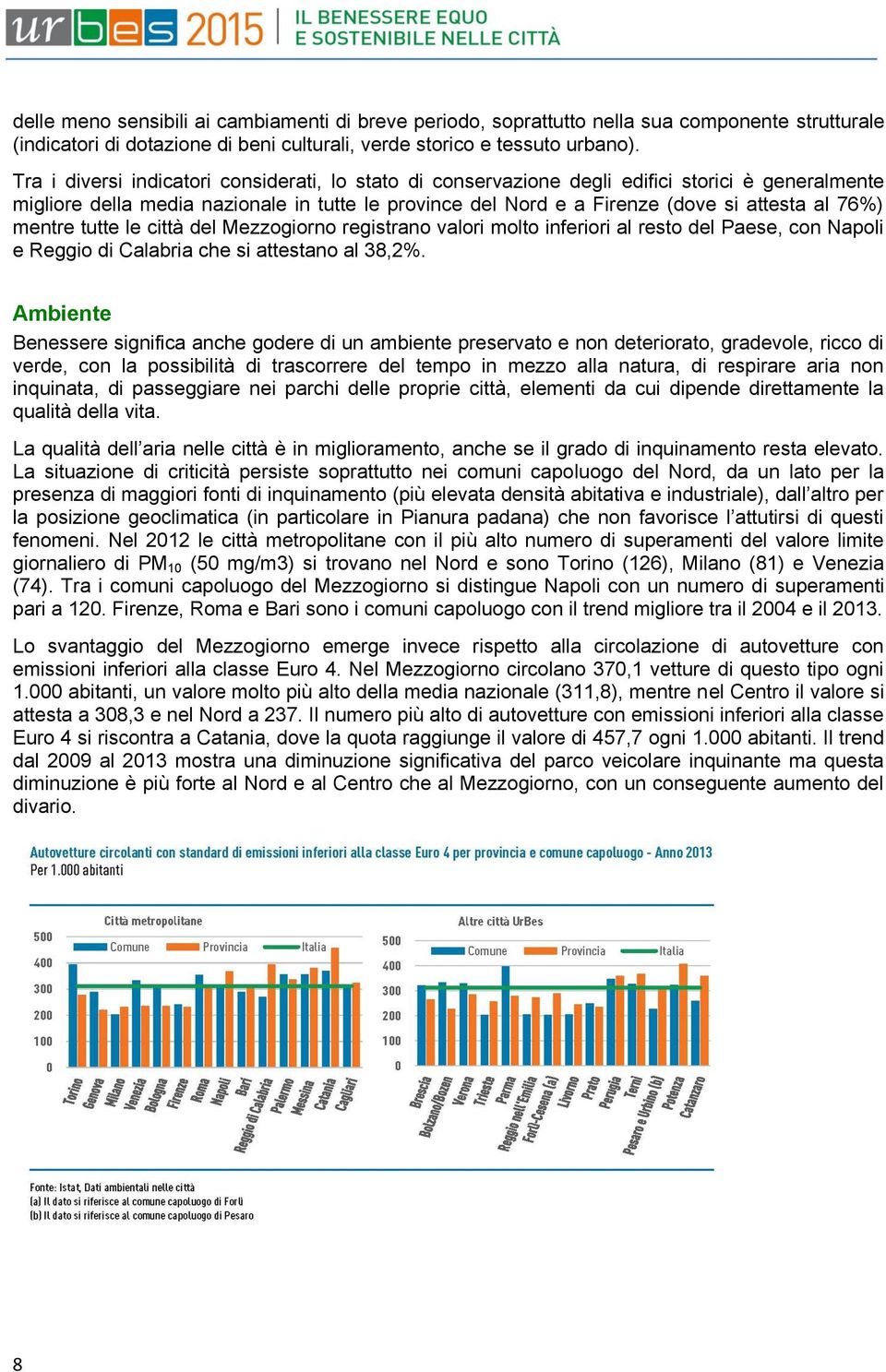 mentre tutte le città del Mezzogiorno registrano valori molto inferiori al resto del Paese, con Napoli e Reggio di Calabria che si attestano al 38,2%.