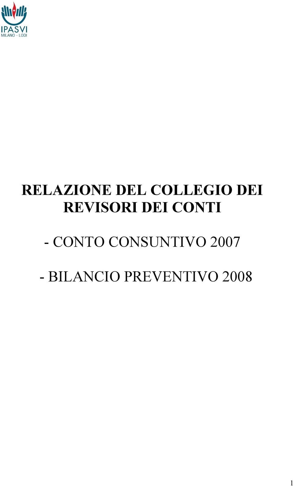 CONTO CONSUNTIVO 2007 -