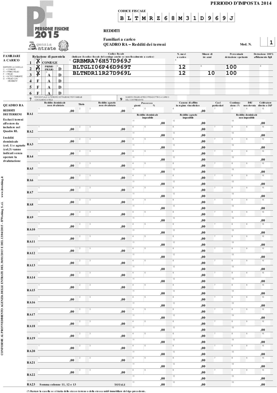 3) vanno indicati senza operare la rivalutazione 3 F A D 4 F A D 5 F A D 6 F A D 7 9 RA RA2 RA3 RA4 RA5 RA6 RA7 RA8 RA9 RA0 RA RA2 RA3 RA4 RA5 RA6 RA7 RA8 RA9 RA20 RA2 RA22 RA23 Relazione di