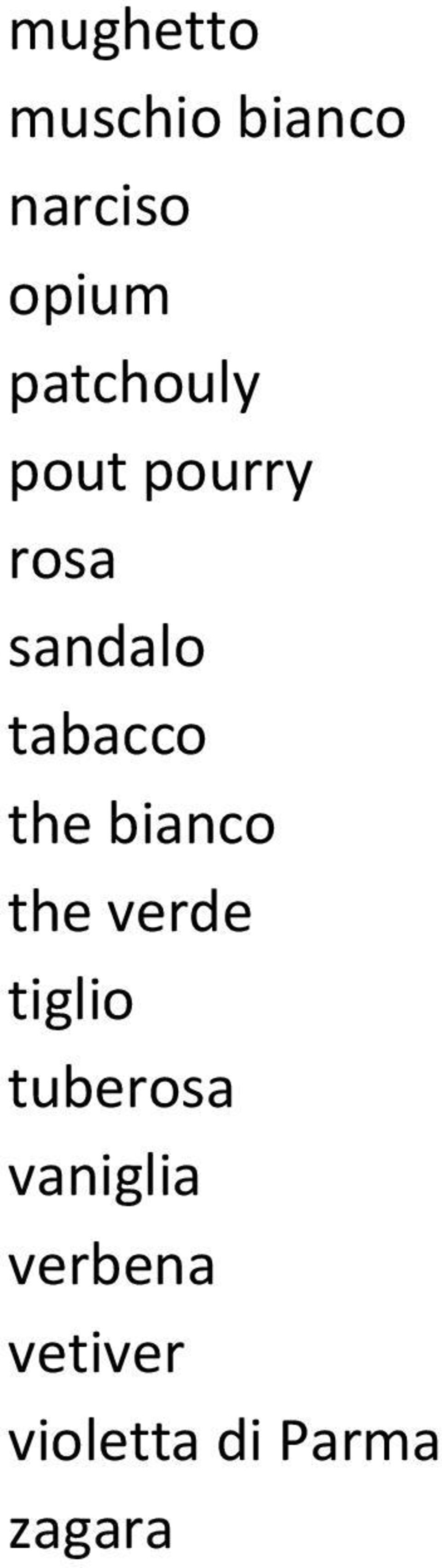 tabacco the bianco the verde tiglio