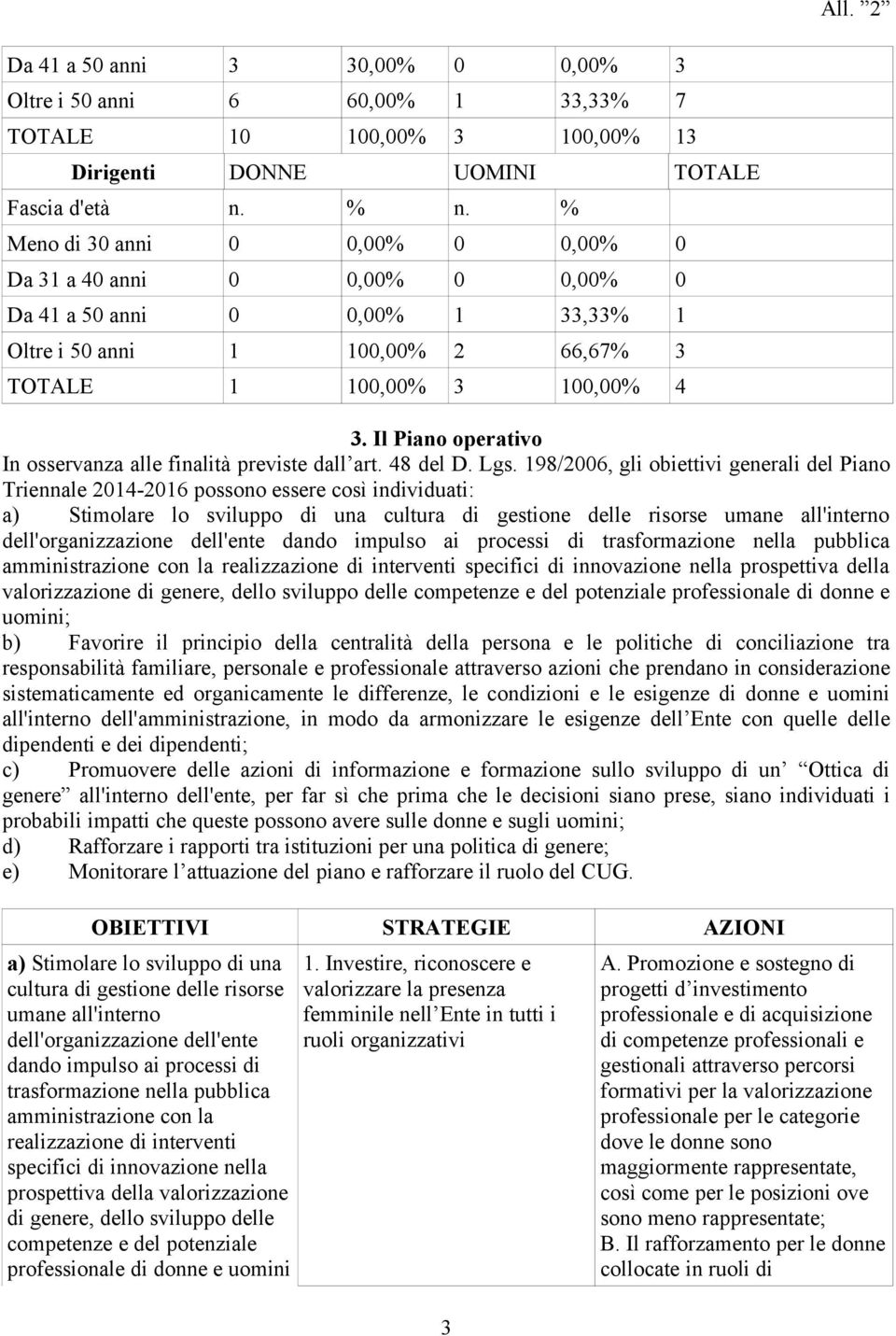 Il Piano operativo In osservanza alle finalità previste dall art. 48 del D. Lgs.