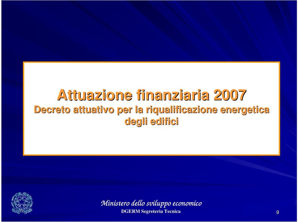 energetica degli edifici Ministero