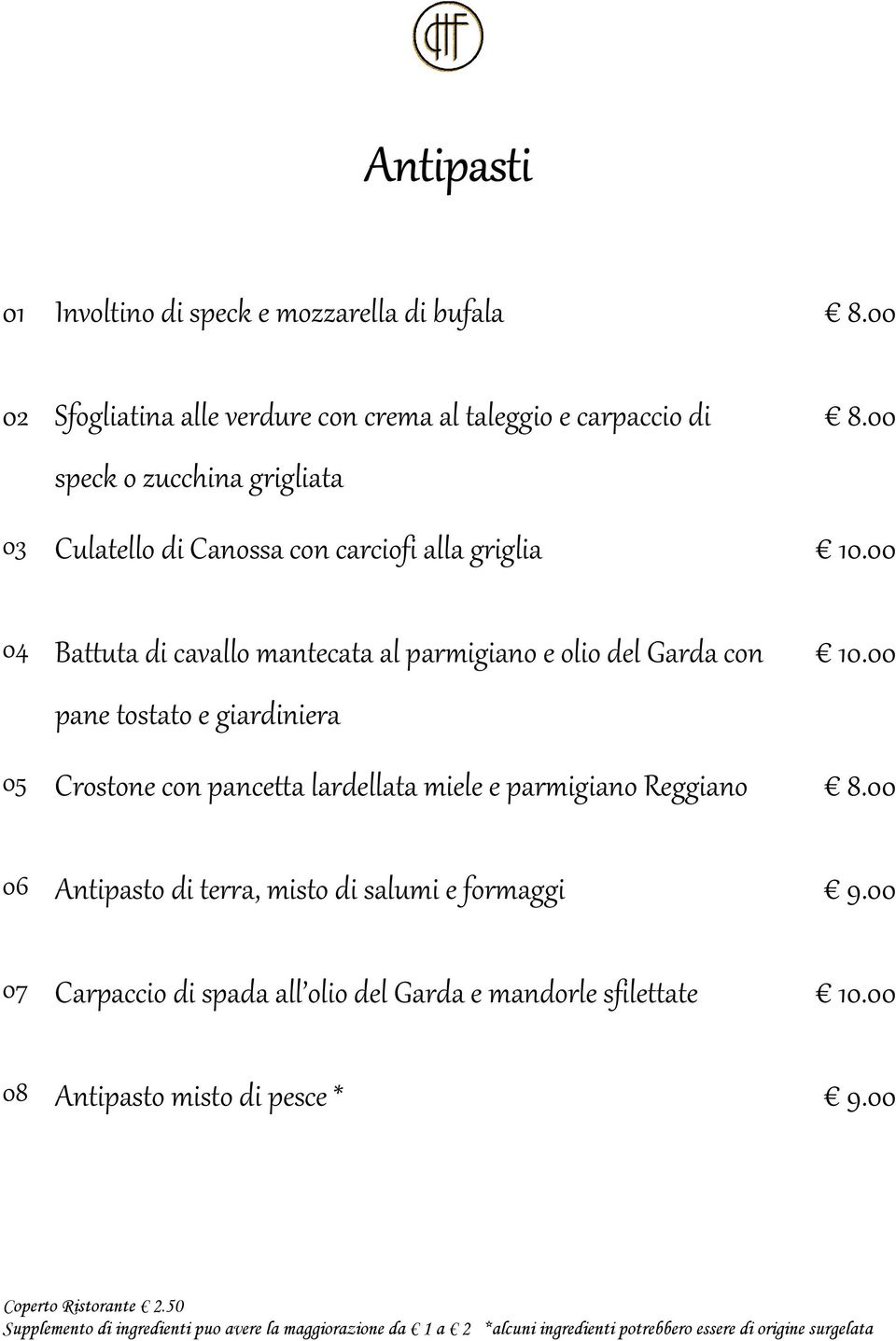 00 03 Culatello di Canossa con carciofi alla griglia 10.