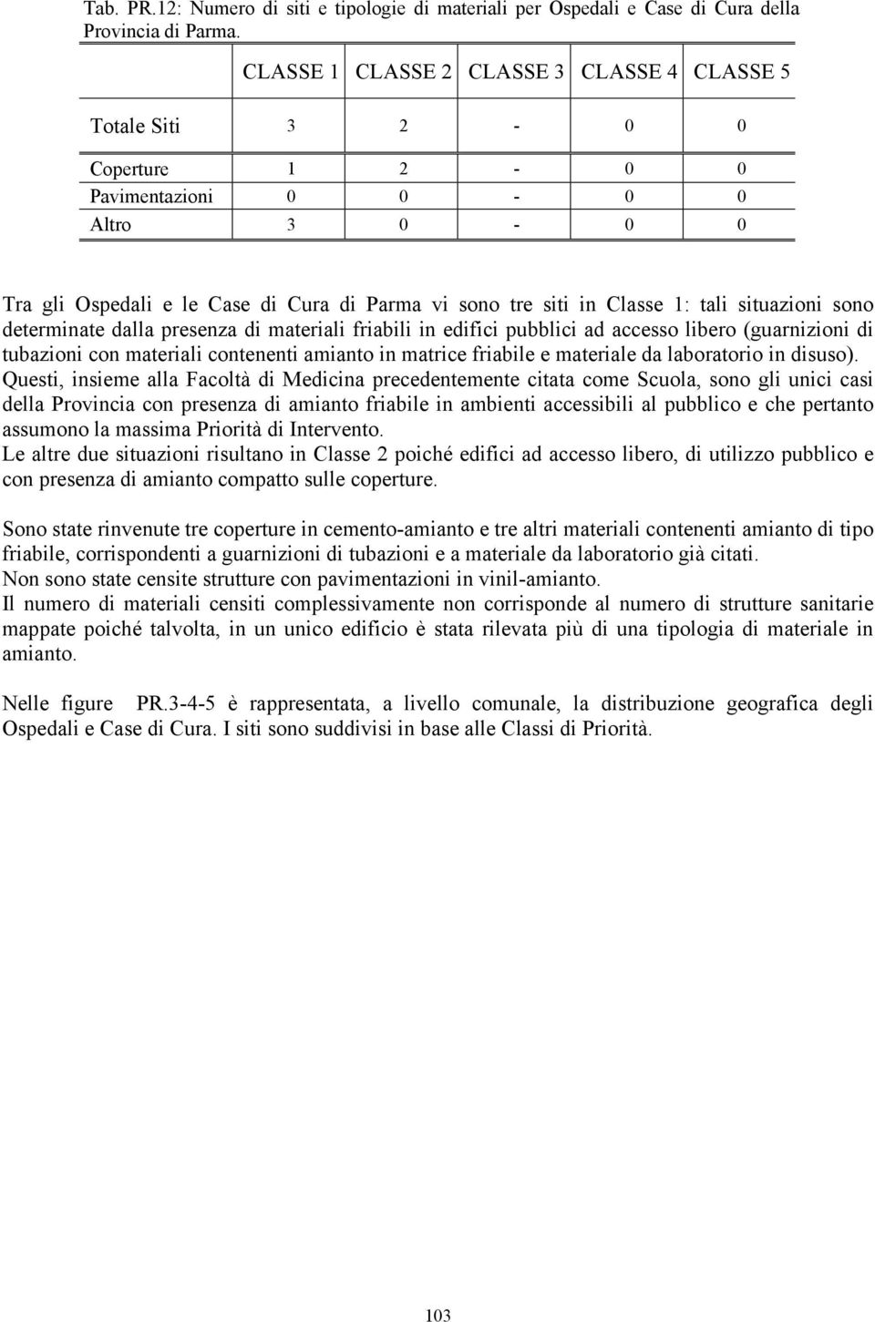 situazioni sono determinate dalla presenza di materiali friabili in edifici pubblici ad accesso libero (guarnizioni di tubazioni con materiali contenenti amianto in matrice friabile e materiale da