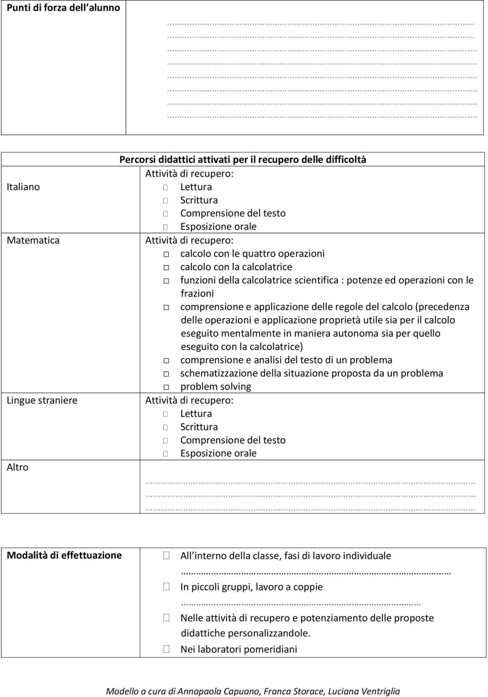 applicazione delle regole del calcolo (precedenza delle operazioni e applicazione proprietà utile sia per il calcolo eseguito mentalmente in maniera autonoma sia per quello eseguito con la