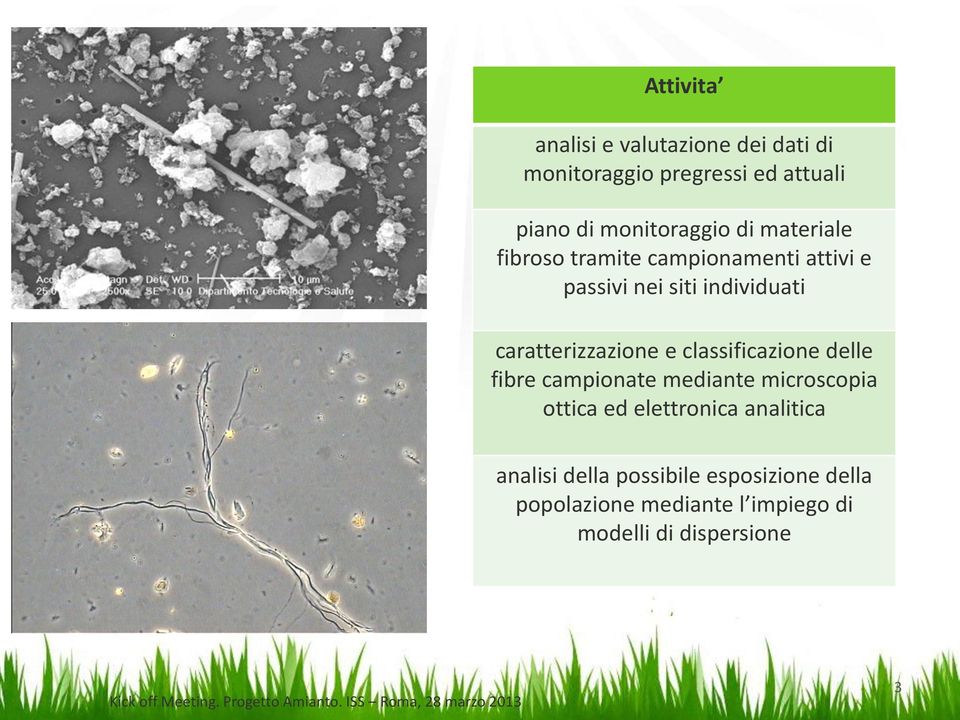 caratterizzazione e classificazione delle fibre campionate mediante microscopia ottica ed