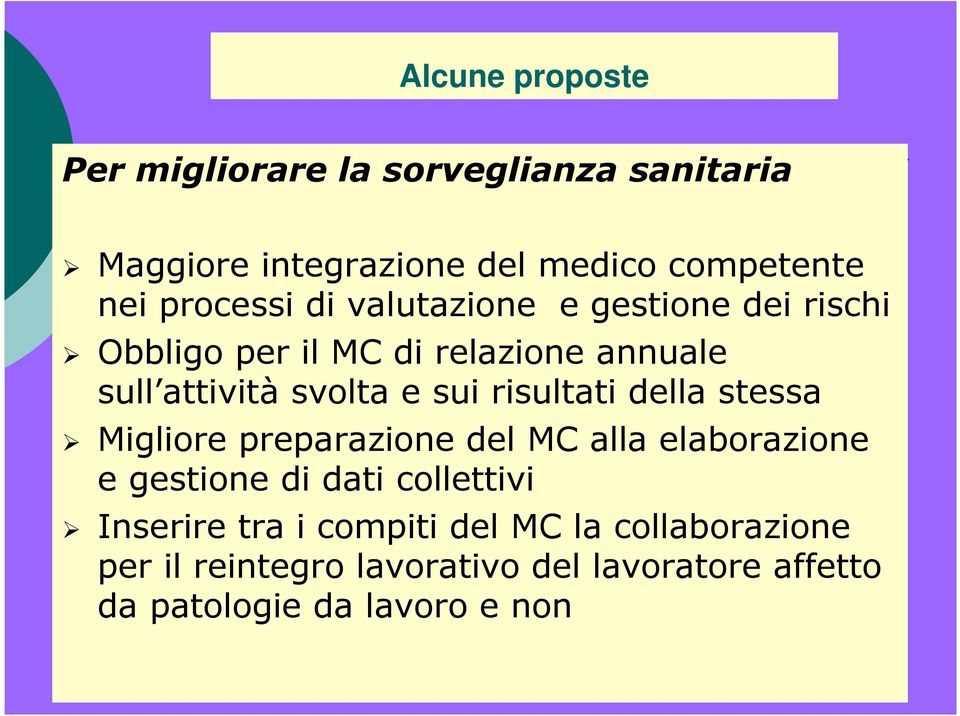 sui risultati della stessa Migliore preparazione del MC alla elaborazione e gestione di dati collettivi