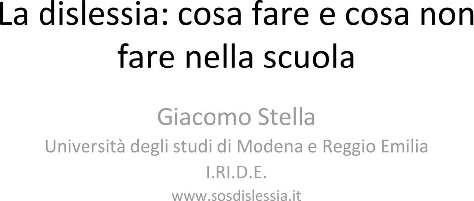 Università degli studi di Modena e