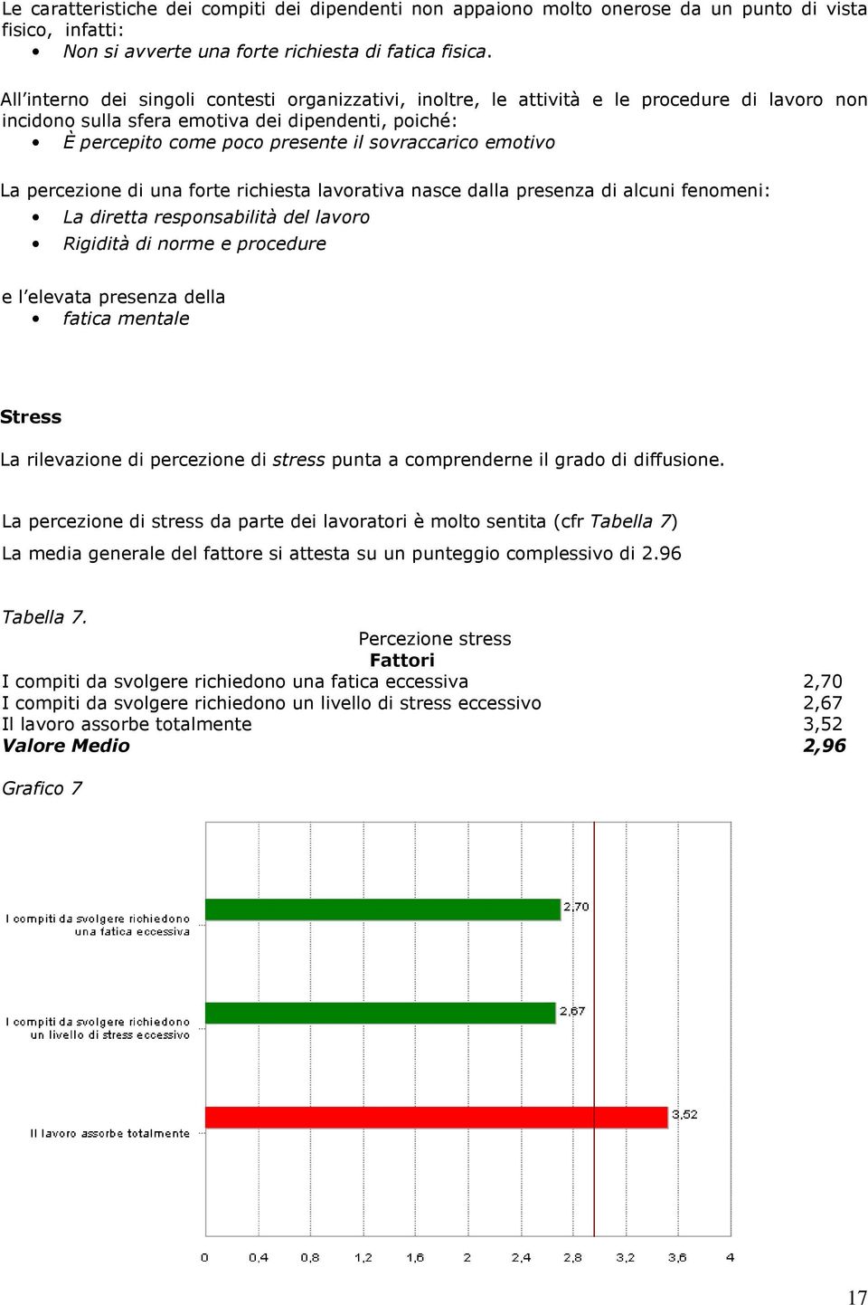 emotivo La percezione di una forte richiesta lavorativa nasce dalla presenza di alcuni fenomeni: La diretta responsabilità del lavoro Rigidità di norme e procedure e l elevata presenza della fatica