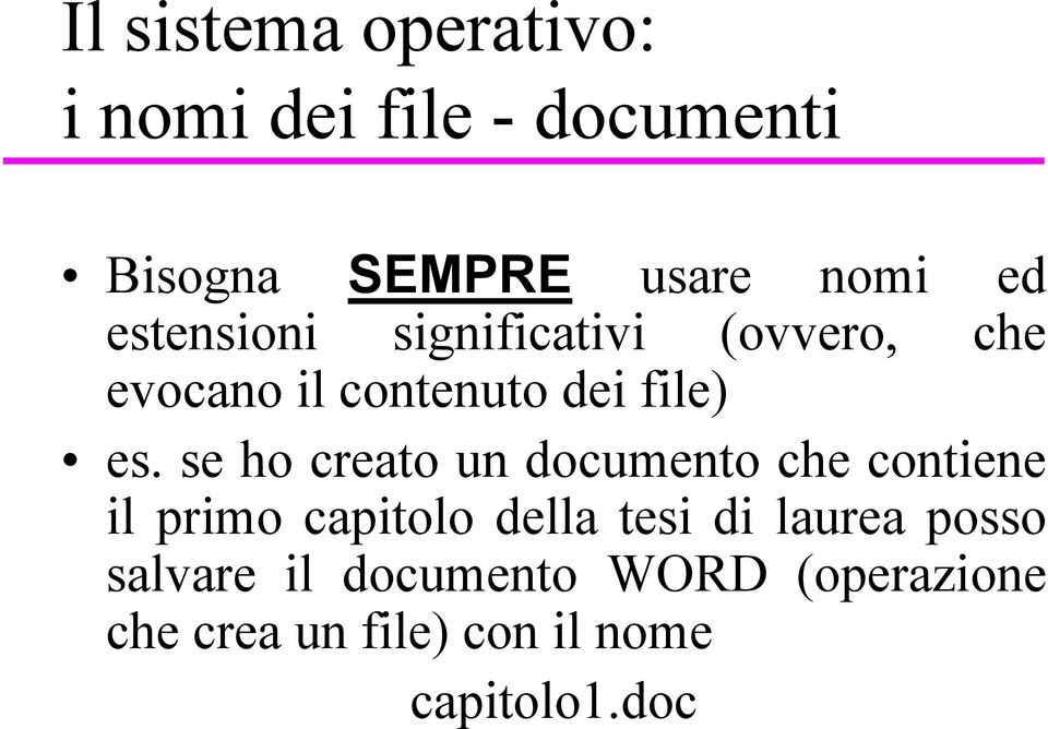 se ho creato un documento che contiene il primo capitolo della tesi di