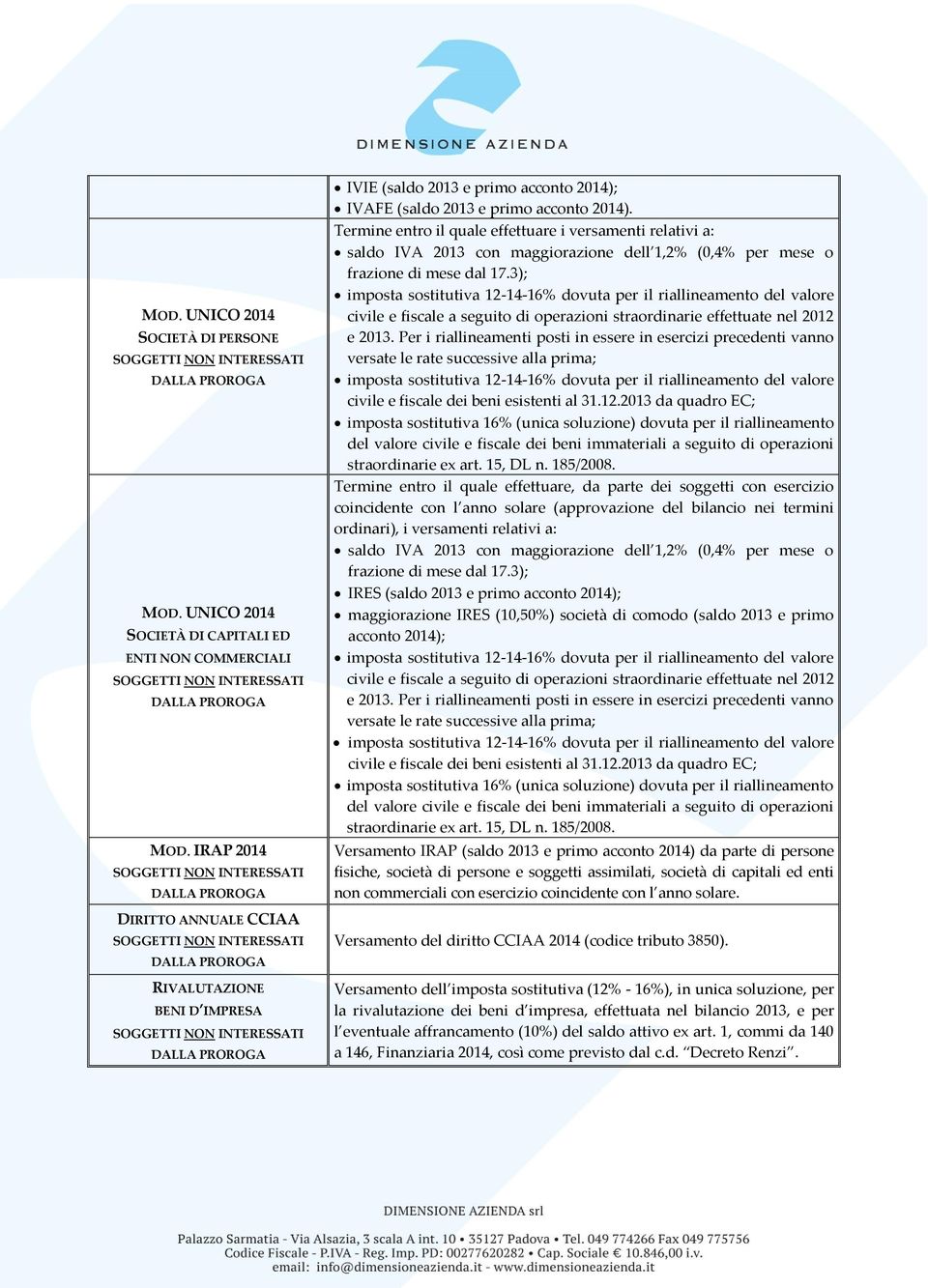 Termine entro il quale effettuare i versamenti relativi a: saldo 2013 con maggiorazione dell 1,2% (0,4% per mese o frazione di mese dal 17.