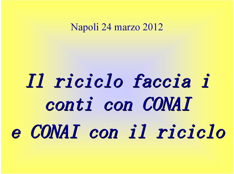 faccia i conti con