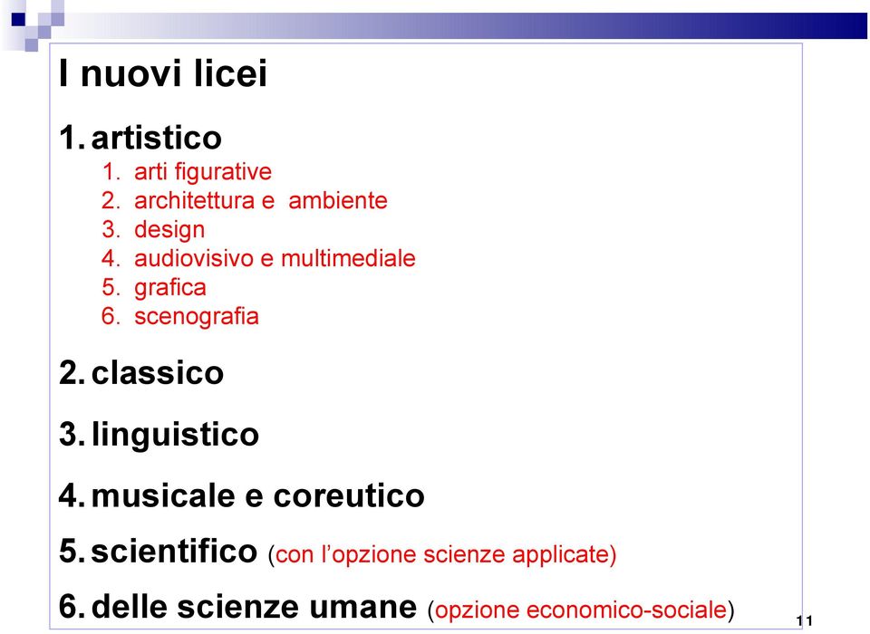 grafica 6. scenografia 2. classico 3. linguistico 4.