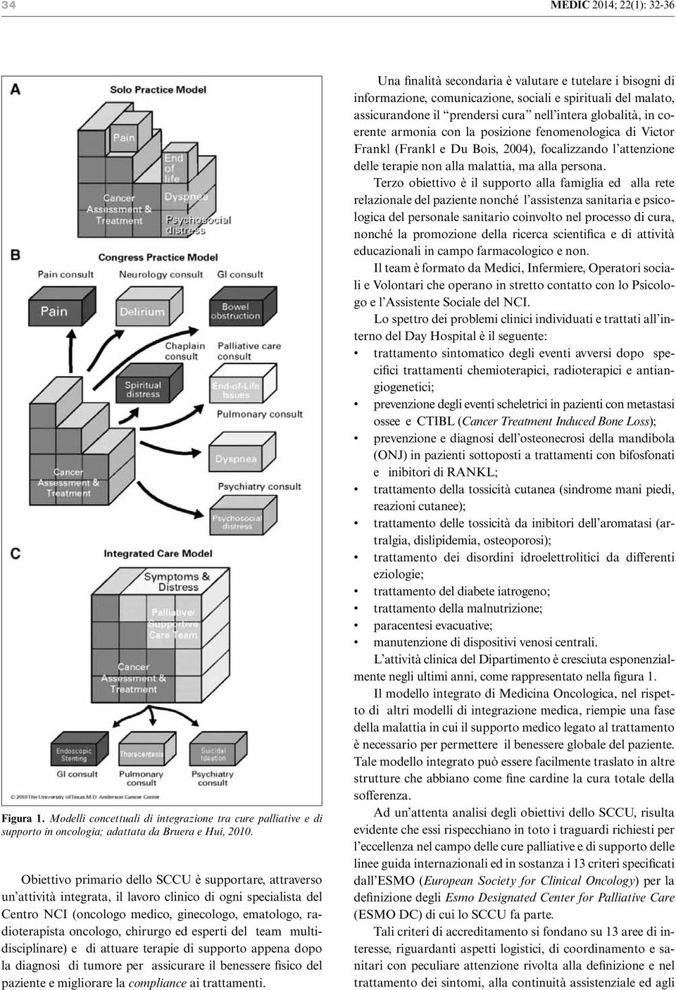 chirurgo ed esperti del team multidisciplinare) e di attuare terapie di supporto appena dopo la diagnosi di tumore per assicurare il benessere fisico del paziente e migliorare la compliance ai